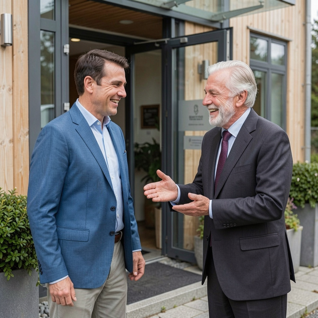 To virksomhedsejere i dialog udenfor kontor